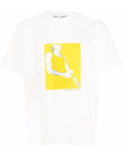 Sunnei T-Shirt mit Foto-Print - Weiß