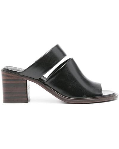 Lemaire 55Mm Leather Mules - Black