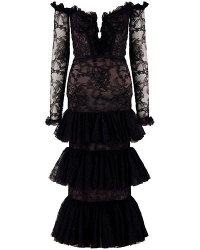 Giambattista Valli Chantilly Lace Dress Dresses - Black