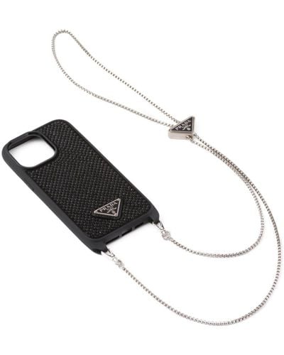 Prada Crystal-embellished Iphone 14 Pro Case - White
