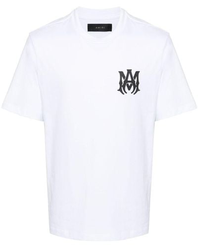 Amiri Ma Core T-Shirt mit vorstehendem Logo - Weiß