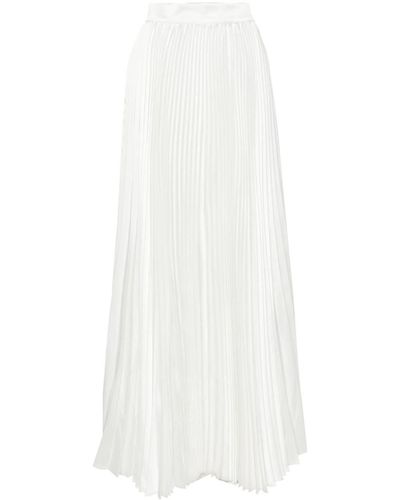 Styland Elasticated-waist Pleated Maxi Skirt - White