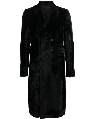 SAPIO Tailored Double-breasted Coat - Black