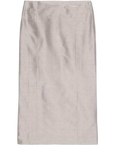 Paloma Wool Amara Low-rise Silk Skirt - Grey