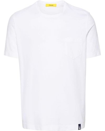 Drumohr Appliqué-logo Cotton T-shirt - White