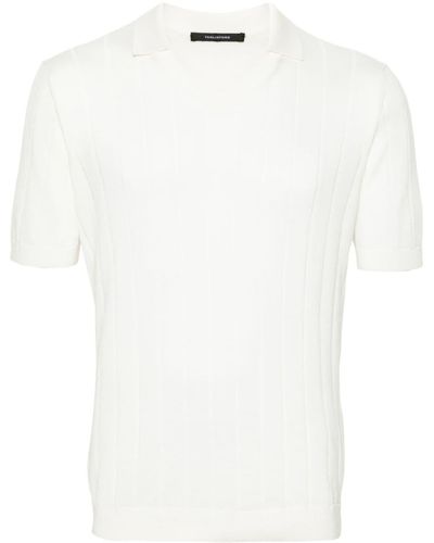 Tagliatore Jude Ribbed Polo Shirt - White