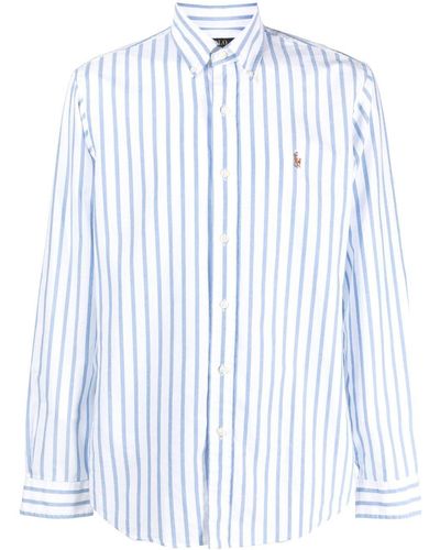 Polo Ralph Lauren Camisa a rayas con manga larga - Azul