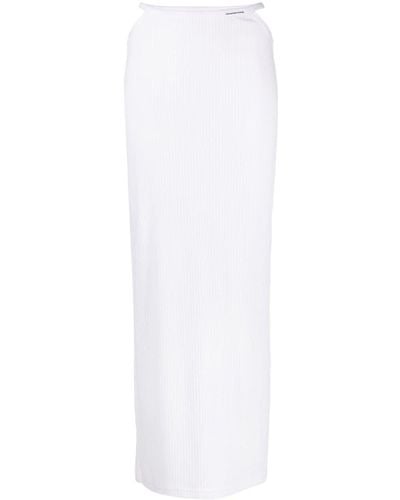 Alexander Wang Cut-out Cotton Maxi Skirt - White