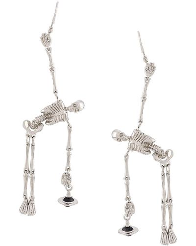 Vivienne Westwood Skelet Oorbellen - Wit