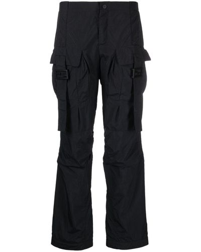 Fendi Pantalon cargo à taille basse - Bleu