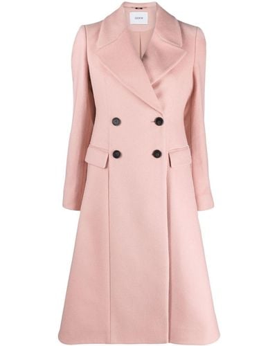 Erdem Double-breasted Flared Coat - Pink