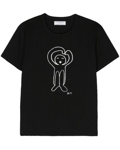 Societe Anonyme Logo-print Cotton T-shirt - Black