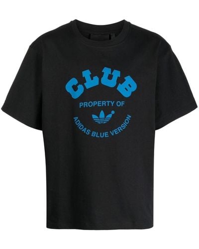 adidas Trefoil Logo Print T-shirt - Black