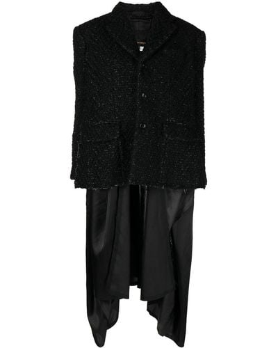 Comme des Garçons Buttoned Oversized Jacket - Black