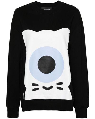 Karl Lagerfeld X Darcel Disappoints Sweater Met Print - Zwart