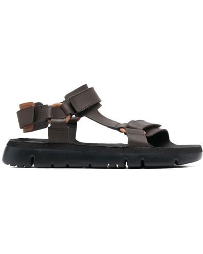 Camper Oruga Leather Touch-strap Sandals - Black