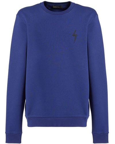 Giuseppe Zanotti Hostap Cotton Sweatshirt - Blue