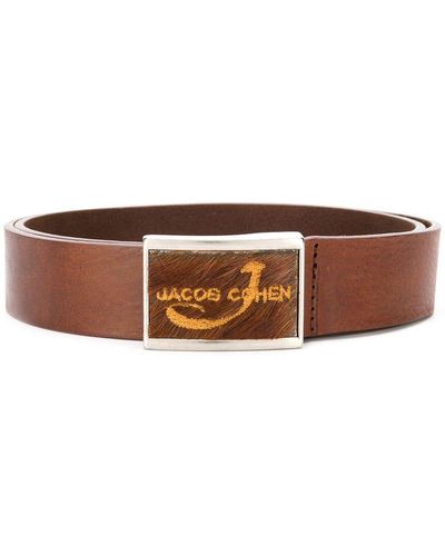 Jacob Cohen Riem Met Logo - Bruin