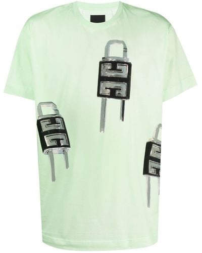 Givenchy T-shirt en coton à imprimé graphique - Vert