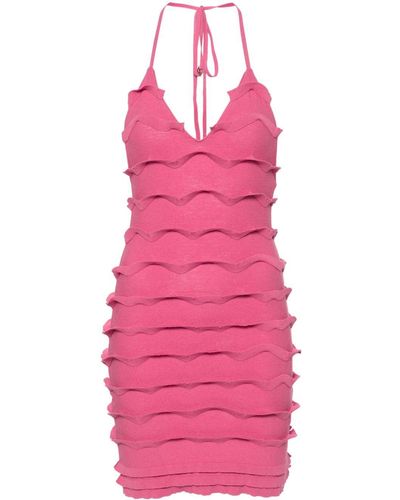 Blumarine Knitted Mini Dress - Pink