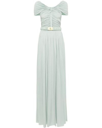 Elisabetta Franchi Draped-detail Dress - White