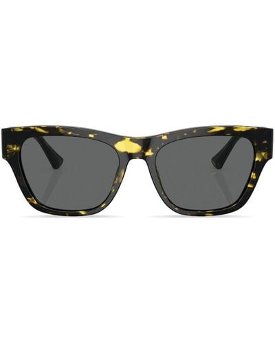 Versace Sonnenbrille mit eckigem Gestell - Schwarz