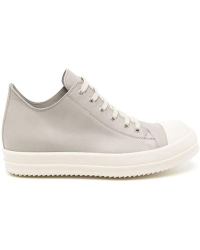 Rick Owens Low-top Leather Sneakers - White
