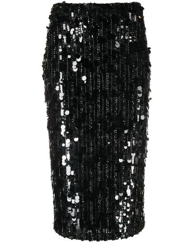 P.A.R.O.S.H. Falda de tubo con lentejuelas - Negro