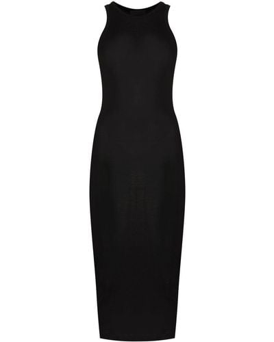 Wardrobe NYC Sleeveless Ribbed Midi Dress - Black