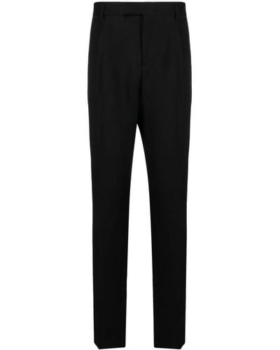 Lardini Mid-rise Crepe Tailored Trousers - Black