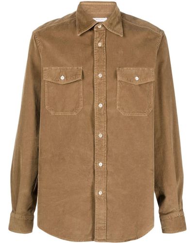 Boglioli Button-up Cotton Shirt - Brown