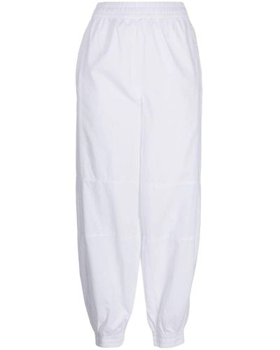 Lacoste Elasticated-waistband Cotton Track Trousers - White