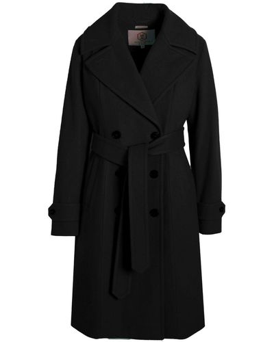 Norwegian Wool Manteau à boutonnière croisée - Noir