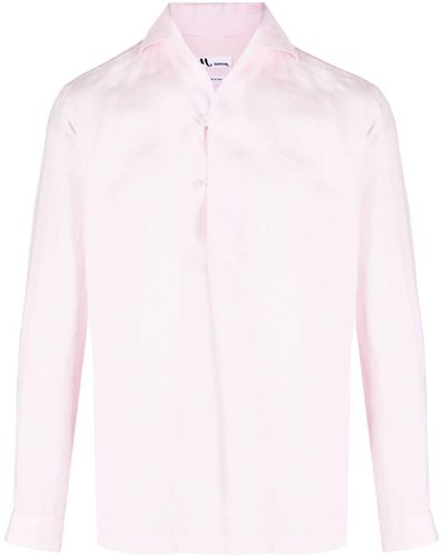 Doppiaa Long-sleeve Linen Shirt - Pink
