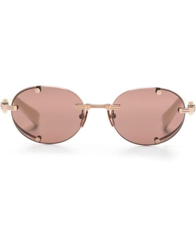 BALMAIN EYEWEAR Monsieur Oval-frame Sunglasses - Pink