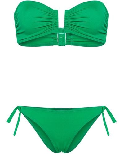 Eres Show Duni Bandeau-style Bikini Set - Green