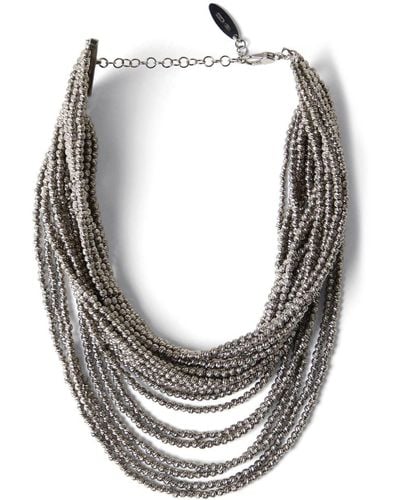 Brunello Cucinelli Halskette aus Sterlingsilber - Grau