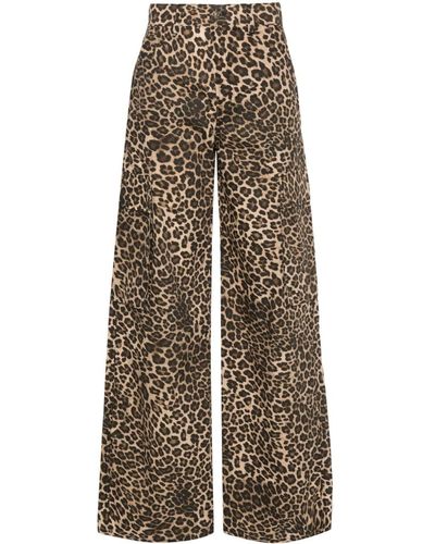 Liu Jo Leopard-print Cargo Pants - Brown