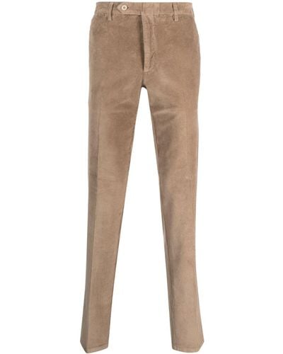 Rota Pressed-crease Corduroy Slim-fit Pants - Natural