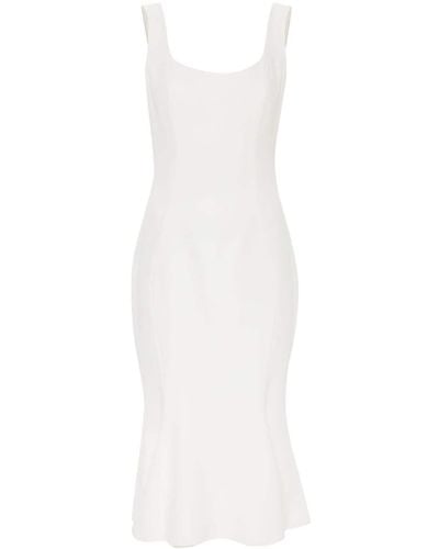 Ermanno Scervino Kleid mit Schößchen - Weiß