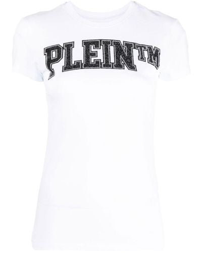 Philipp Plein Sexy Pure Crystal Embellished T-shirt - White