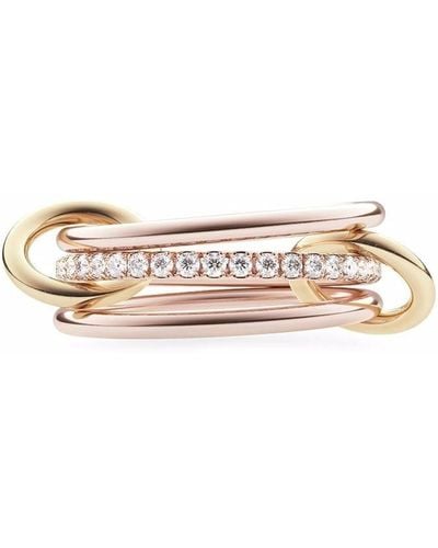 Spinelli Kilcollin 18kt Yellow And Rose Gold Sonny 3-link Diamond Ring - Multicolour