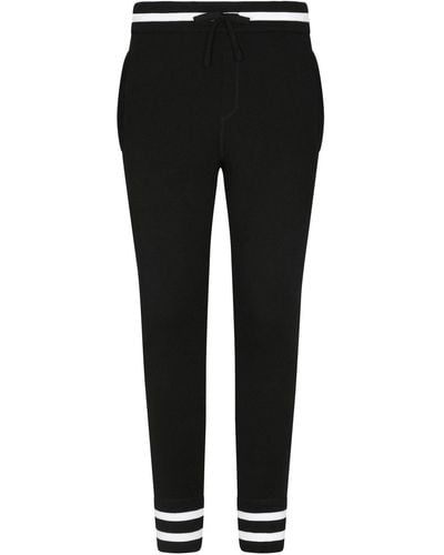 Dolce & Gabbana Pantalones de chándal bordados - Negro