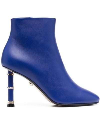 ALEVI Diana 90mm Heeled Boots - Blue