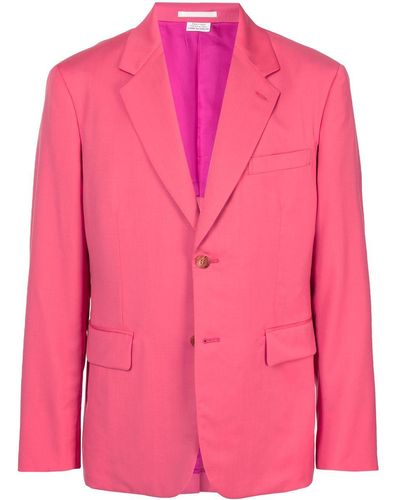 Comme des Garçons Single-breasted Fitted Blazer - Pink