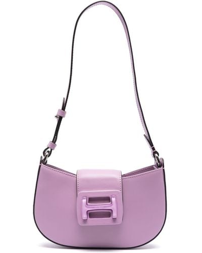 Hogan H-bag Leather Shoulder Bag - Purple