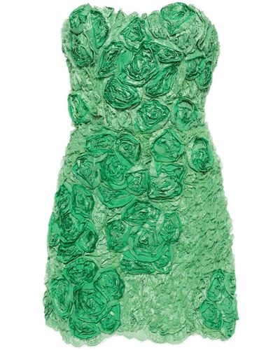 Ermanno Scervino Floral-lace Appliqué Mini Dress - Green
