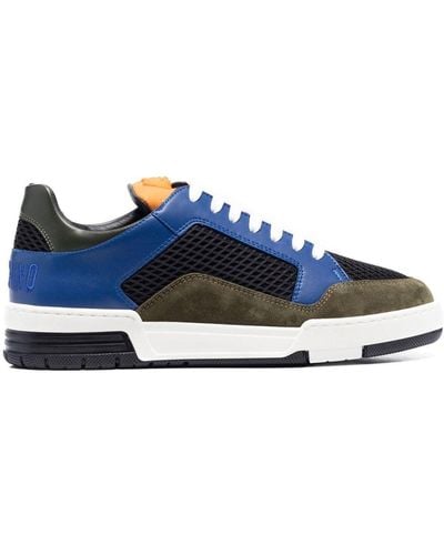 Moschino Sneakers in Colour-Block-Optik - Blau