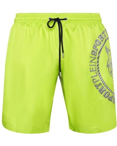 Philipp Plein Logo-print Swim Shorts - Green