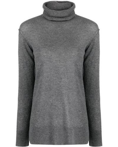 Malo Roll-neck Mélange Sweater - Grey